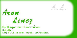 aron lincz business card