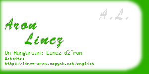 aron lincz business card